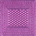 Square Machine Washable Southwestern Purple Country Area Rugs, wshtr2769pur