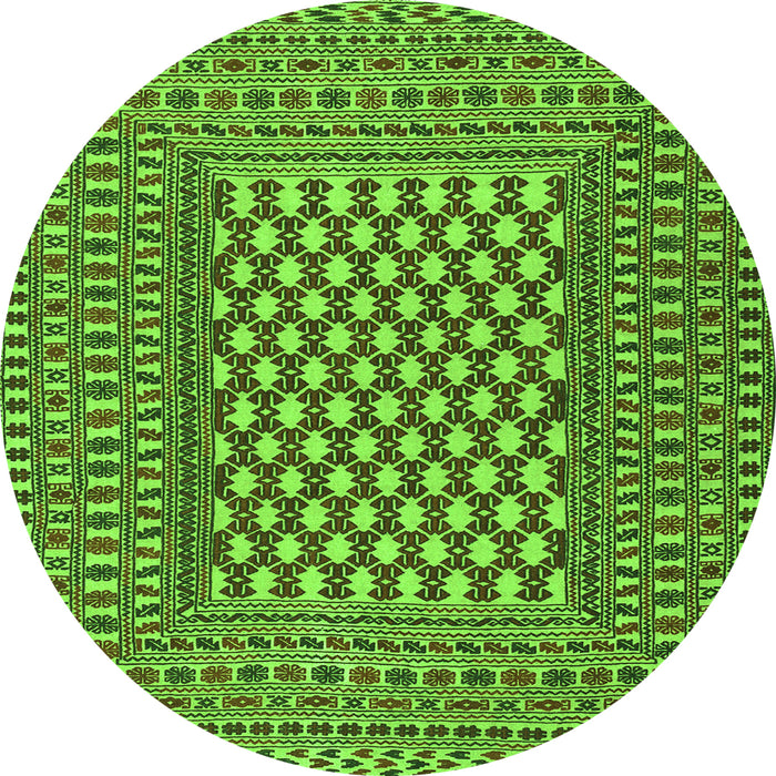 Machine Washable Southwestern Green Country Area Rugs, wshtr2769grn