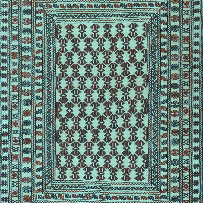Machine Washable Southwestern Light Blue Country Rug, wshtr2769lblu