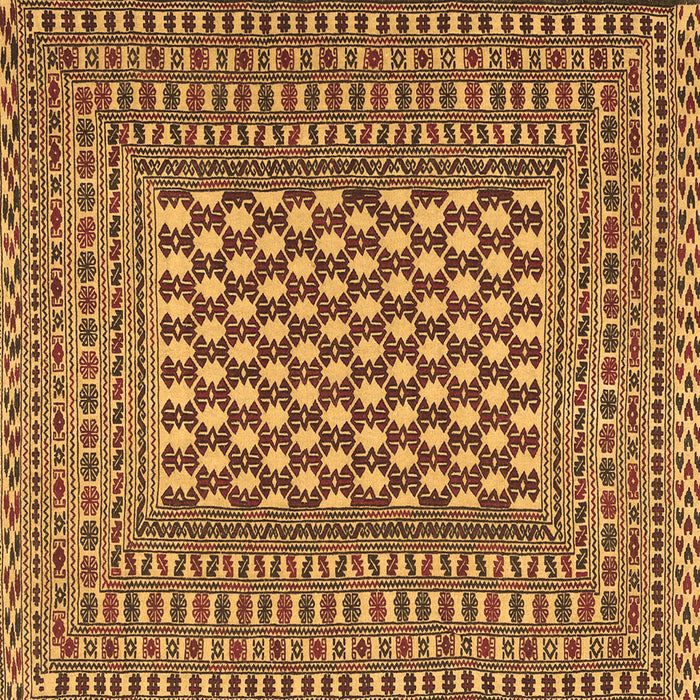 Square Southwestern Brown Country Rug, tr2769brn