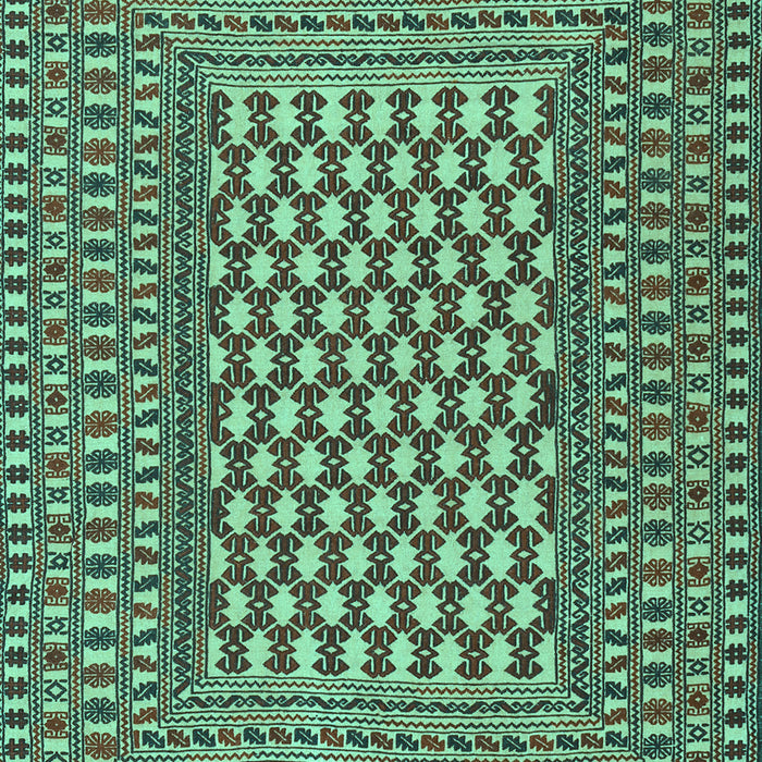 Machine Washable Southwestern Turquoise Country Area Rugs, wshtr2769turq