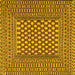 Square Southwestern Yellow Country Rug, tr2769yw