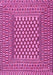 Machine Washable Southwestern Pink Country Rug, wshtr2769pnk