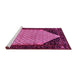 Sideview of Machine Washable Persian Pink Traditional Rug, wshtr276pnk