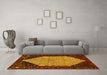 Machine Washable Persian Yellow Traditional Rug in a Living Room, wshtr276yw