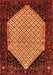 Serging Thickness of Machine Washable Persian Orange Traditional Area Rugs, wshtr276org