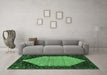 Machine Washable Persian Emerald Green Traditional Area Rugs in a Living Room,, wshtr276emgrn