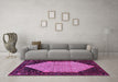 Machine Washable Persian Purple Traditional Area Rugs in a Living Room, wshtr276pur