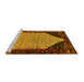 Sideview of Machine Washable Persian Yellow Traditional Rug, wshtr276yw