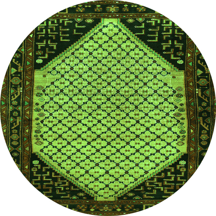 Machine Washable Persian Green Traditional Area Rugs, wshtr276grn