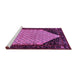 Sideview of Machine Washable Persian Purple Traditional Area Rugs, wshtr276pur