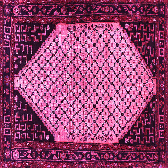 Square Persian Pink Traditional Rug, tr276pnk