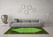 Machine Washable Persian Green Traditional Area Rugs in a Living Room,, wshtr276grn