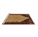 Sideview of Machine Washable Persian Brown Traditional Rug, wshtr276brn