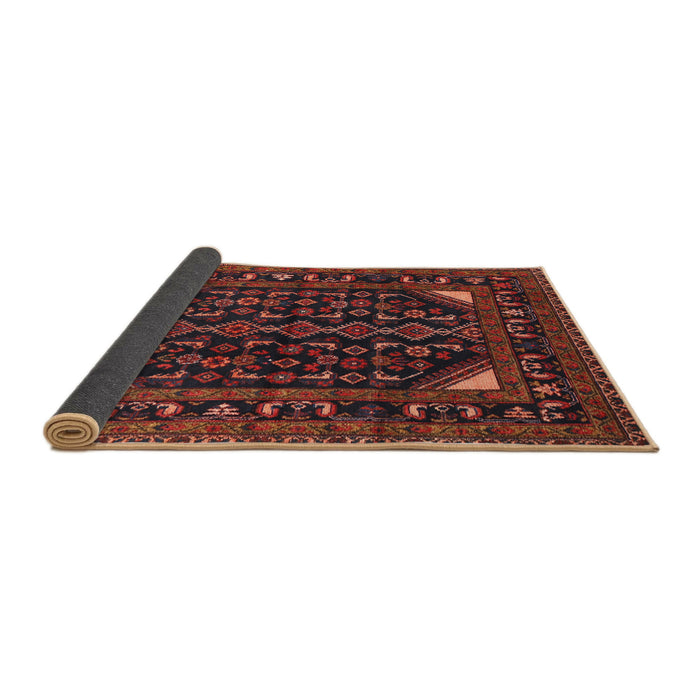 Sideview of Traditional Chestnut Brown Persian Rug, tr277