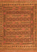 Serging Thickness of Machine Washable Southwestern Orange Country Area Rugs, wshtr2770org