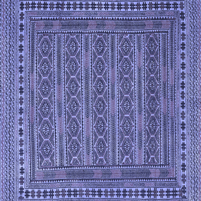 Square Machine Washable Southwestern Blue Country Rug, wshtr2770blu