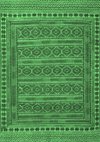 Southwestern Emerald Green Country Rug, tr2770emgrn