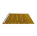 Sideview of Machine Washable Southwestern Yellow Country Rug, wshtr2770yw