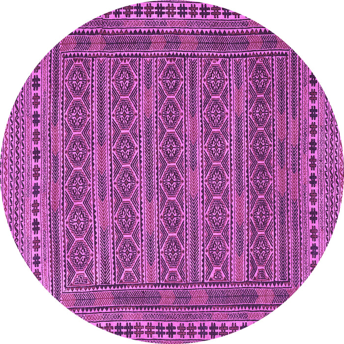 Round Southwestern Purple Country Rug, tr2770pur