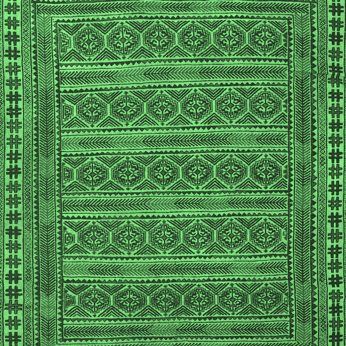 Machine Washable Southwestern Emerald Green Country Area Rugs, wshtr2770emgrn