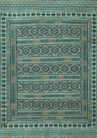 Southwestern Light Blue Country Rug, tr2770lblu