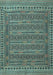 Southwestern Light Blue Country Rug, tr2770lblu