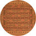 Square Southwestern Orange Country Rug, tr2770org