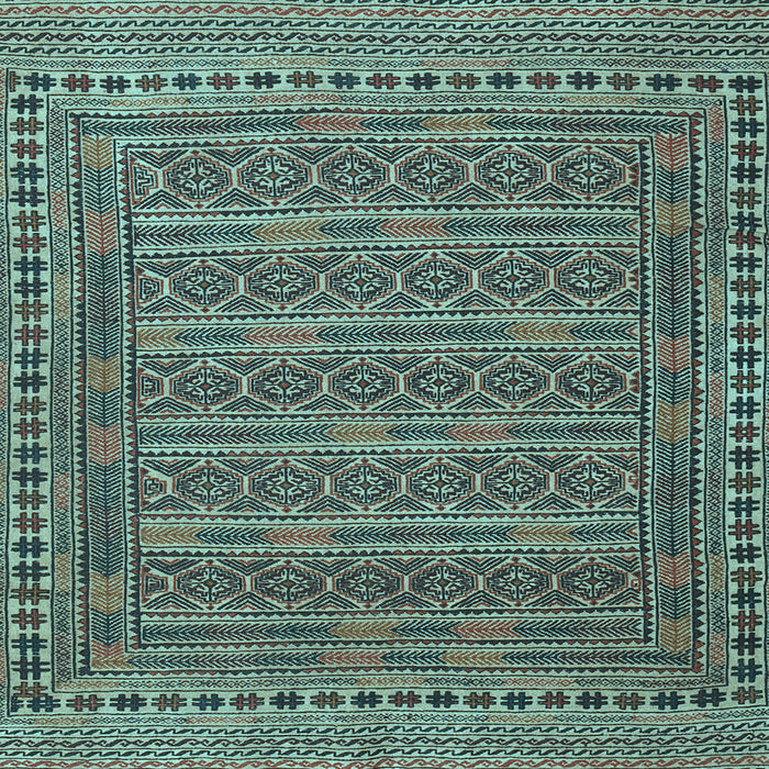 Square Southwestern Light Blue Country Rug, tr2770lblu