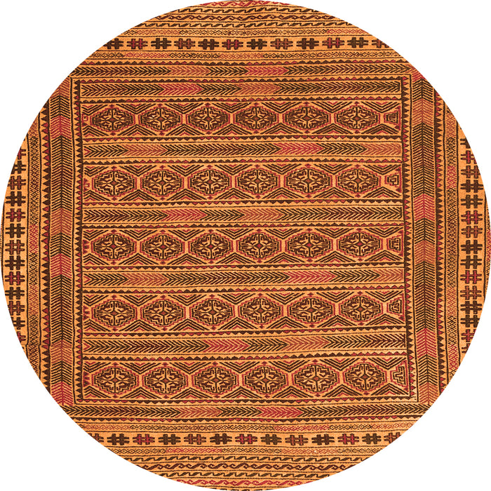 Machine Washable Southwestern Orange Country Area Rugs, wshtr2770org