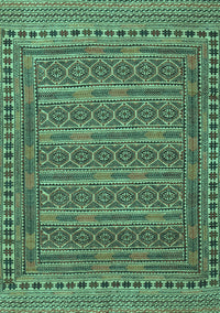 Southwestern Turquoise Country Rug, tr2770turq