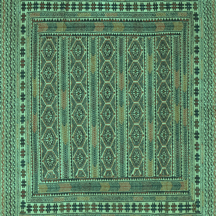 Square Southwestern Turquoise Country Rug, tr2770turq