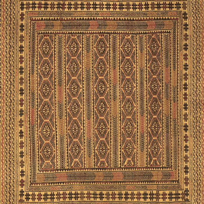 Square Southwestern Brown Country Rug, tr2770brn