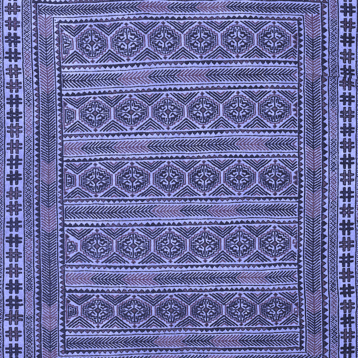 Machine Washable Southwestern Blue Country Rug, wshtr2770blu