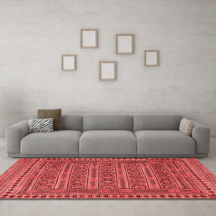 Country Red Washable Rugs