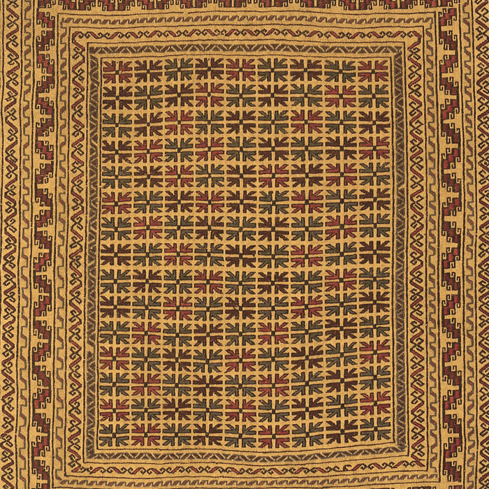 Machine Washable Southwestern Brown Country Rug, wshtr2771brn