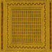 Square Southwestern Yellow Country Rug, tr2771yw