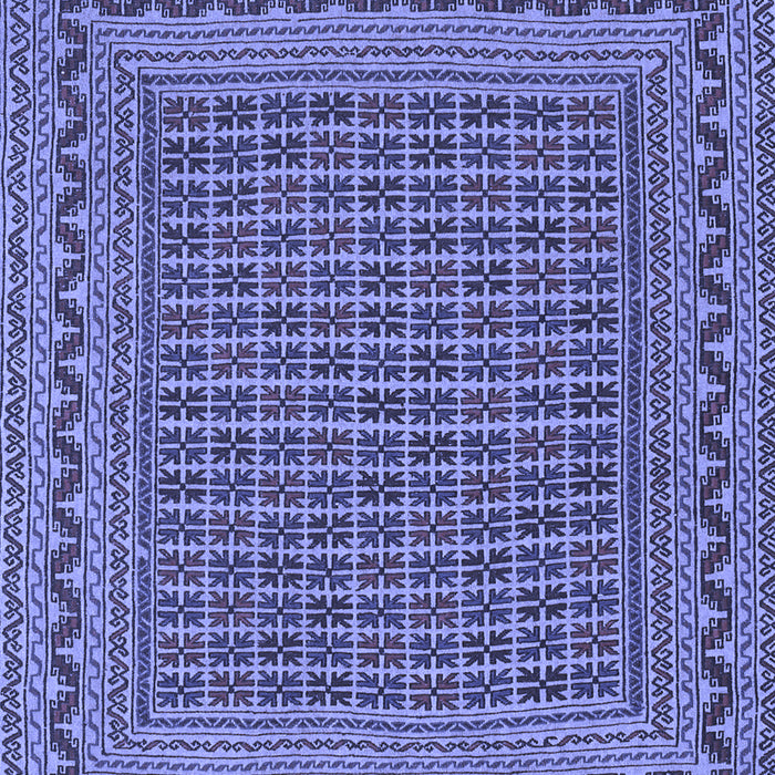 Machine Washable Southwestern Blue Country Rug, wshtr2771blu