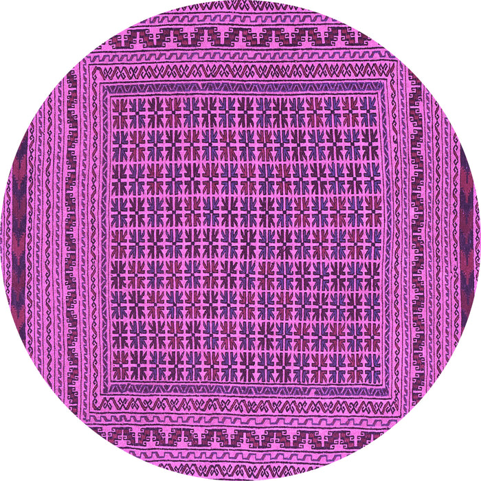 Round Southwestern Purple Country Rug, tr2771pur