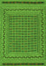 Serging Thickness of Machine Washable Southwestern Green Country Area Rugs, wshtr2771grn