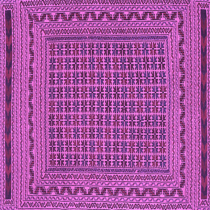 Square Machine Washable Southwestern Purple Country Area Rugs, wshtr2771pur