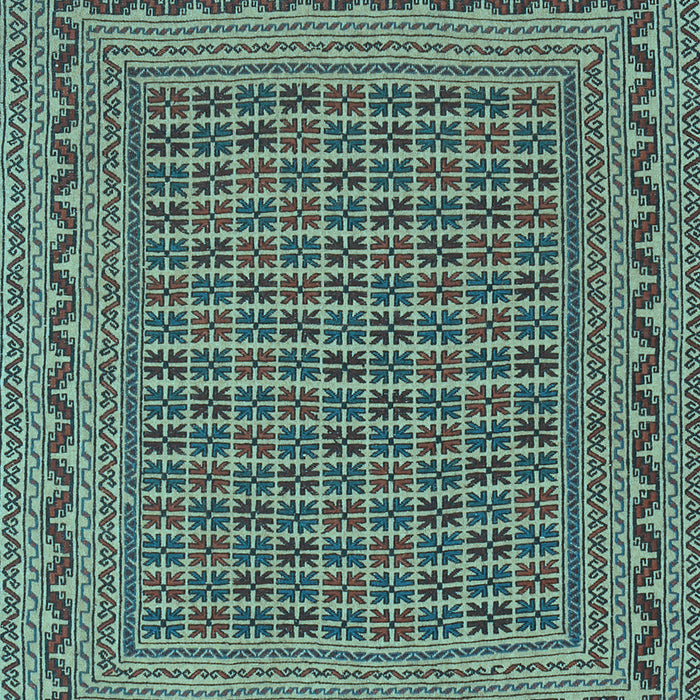 Southwestern Light Blue Country Rug, tr2771lblu