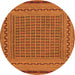 Square Southwestern Orange Country Rug, tr2771org