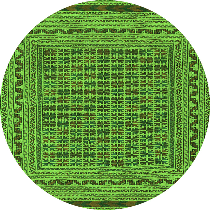 Square Southwestern Green Country Rug, tr2771grn