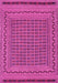 Machine Washable Southwestern Pink Country Rug, wshtr2771pnk