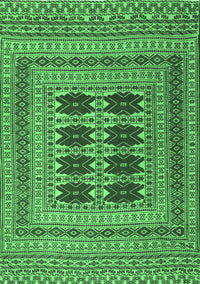 Southwestern Emerald Green Country Rug, tr2772emgrn