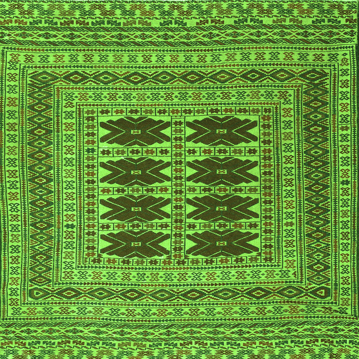 Serging Thickness of Southwestern Green Country Rug, tr2772grn