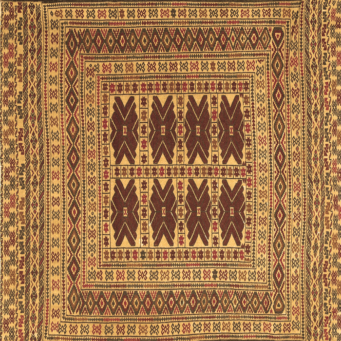 Square Southwestern Brown Country Rug, tr2772brn