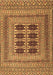 Machine Washable Southwestern Brown Country Rug, wshtr2772brn