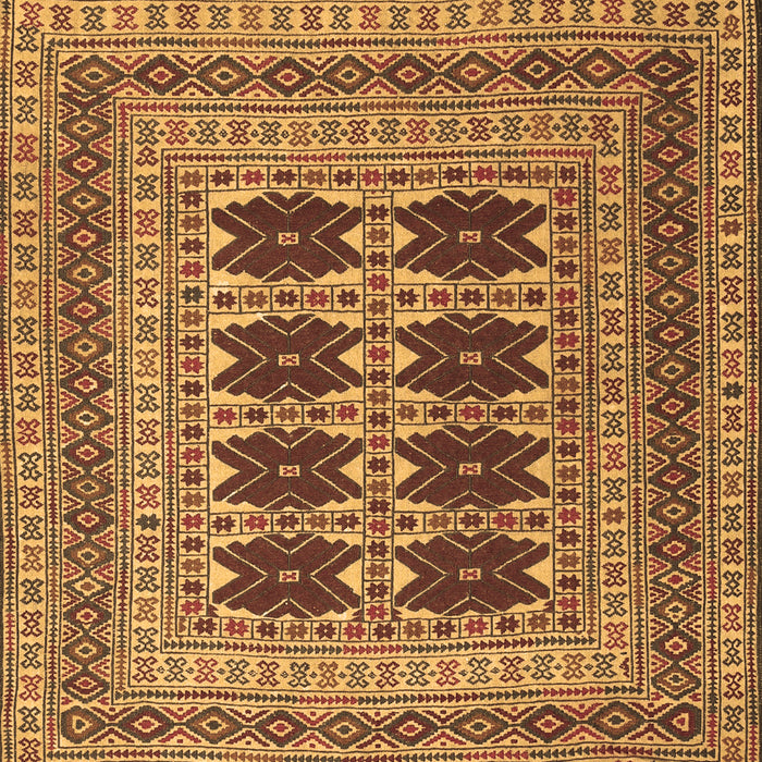 Machine Washable Southwestern Brown Country Rug, wshtr2772brn